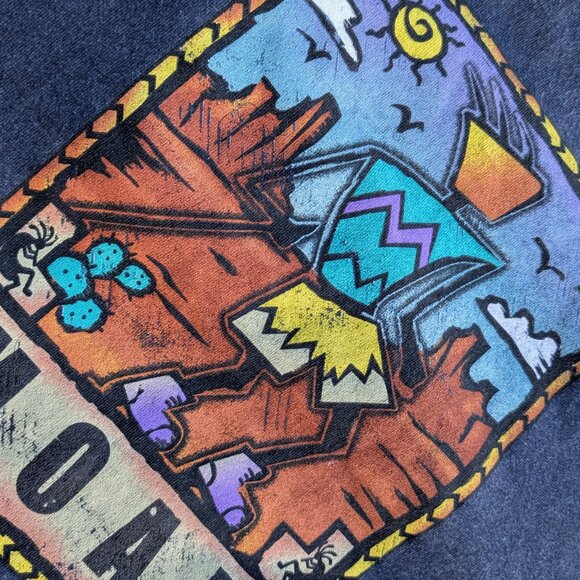 Vtg 90s Moab Southwest Graphic Sweatshirt Desert Landscape Western Desertcore - Picture 4 of 6